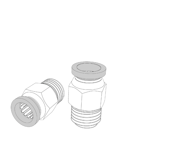 Pneumatisk push-in fitting